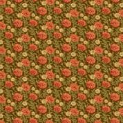9231 - Autumn Woods - Makower UK - Woodland Bloom on Brown - 1543_N - Cotton Fabric