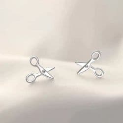 925 Sterling Silver Sewing Scissor Earrings