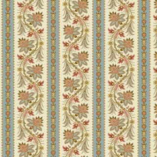 9260 - Holbrook - Makower UK - Blue Paisley Stripe - 1536_B - Cotton Fabric