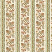 9262 - Holbrook - Makower UK - Green Paisley Stripe - 1536_G - Cotton Fabric