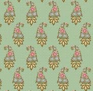 9264 - Holbrook - Makower UK - Green Paisley - 1537_G - Cotton Fabric