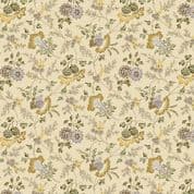 9268 - Holbrook - Makower UK - Yellow on Cream Floral Vine - 1538_Y - Cotton Fabric