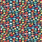 9289 - Deep Blue Sea - Makower UK - Fish Shoal Dark Blue - 139_B8 - Cotton Fabric
