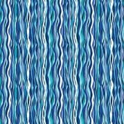 9299 - Deep Blue Sea - Makower UK - Wave Stripe Light Blue - 144_B2 - Cotton Fabric