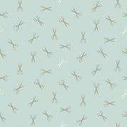 9326 - Sewing Bird - Edyta Sitar - Good Scissors Blue Quartz - 1612_LB - Cotton Fabric
