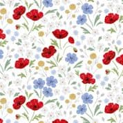 9341 - Forever Blooms - Lewis & Irene - Wild Blooms White - CC61.1 - Cotton Fabric