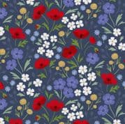 9343 - Forever Blooms - Lewis & Irene - Wild Blooms Prussian Blue - CC61.3 - Cotton Fabric