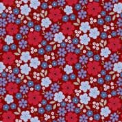 9346 - Forever Blooms - Lewis & Irene - Floral Palette Claret Red - CC62.3 - Cotton Fabric