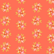 9357 - Friday Night - Makower UK - Big Posy on Peach - 1559_O - Cotton Fabric