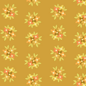 9359 - Friday Night - Makower UK - Big Posy on Mustard - 1559_Y - Cotton Fabric