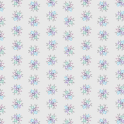 9362 - Friday Night - Makower UK - Small Posy on Grey - 1560_P - Cotton Fabric