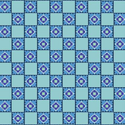 9368 - Friday Night - Makower UK - Grid on Blue - 1562_B - Cotton Fabric