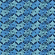 9372 - Friday Night - Makower UK - Candelabra on Blue - 1563_B - Cotton Fabric