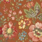 9411 - Farmer's Daughter - Edyta Sitar - Terracotta Large Floral - 10073_O - Cotton Fabric