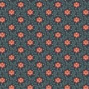 9436 - Farmer's Daughter - Edyta Sitar -Pink Flower on Navy Blue - 10089_B - Cotton Fabric