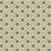 9437 - Farmer's Daughter - Edyta Sitar - BlueFlower on Beige - 10089_L - Cotton Fabric