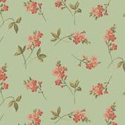 9443 - Farmer's Daughter - Edyta Sitar - Light Green Floral - 10092_G - Cotton Fabric