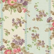 9447 - Ayla - Max & Louise - Floral Stripe Blue - 1719_B - Cotton Fabric