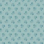 9458 - Ayla - Max & Louise - Grid Flower on Blue - 1723_B - Cotton Fabric