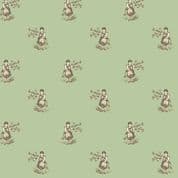 9463 - Ayla - Max & Louise - Flower Girl on Green - 1724_G - Cotton Fabric