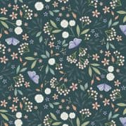 9480 - Sky Garden - Floral Odyssey Light Deep Teal - Cassandra Connolly - CC57.3 - Cotton Fabric