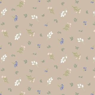 9483 - Sky Garden - Sprig on Taupe - Cassandra Connolly - CC58.3 - Cotton Fabric