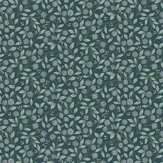 9486 - Sky Garden - Ivy Trail on Deep Teal - Cassandra Connolly - CC59.3 - Cotton Fabric