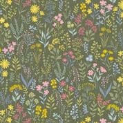 9491 - Petite Fleur - Meadow on Green - Ditzy Floral - 180_G - Cotton Fabric