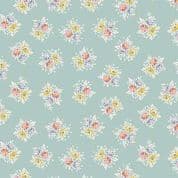 9504 - Petite Fleur - Posy - Floral Bouquet on Light Teal - Ditzy Floral - 184_T - Cotton Fabric