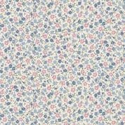 9505 - Petite Fleur - Blue and Pink on Cream - Ditzy Floral - 185_B - Cotton Fabric