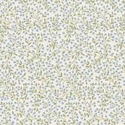 9508 - Petite Fleur - Blue Green Vine on Cream - Ditzy Floral - 186_B - Cotton Fabric