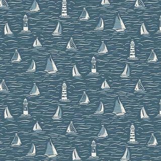 9522 - Driftwood - Sailing - Boats on Blue - 172_B - Cotton Fabric