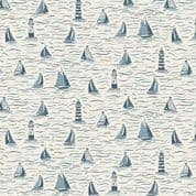 9523 - Driftwood - Sailing - Boats on Cream - 172_Q - Cotton Fabric
