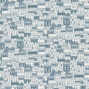 9524 - Driftwood - Cottages - Crowded Cottages Blue - 173_B - Cotton Fabric