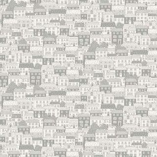 9525 - Driftwood - Cottages - Crowded Cottages Grey - 173_S - Cotton Fabric