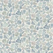 9534 - Driftwood - Shells - Blue on Cream - 176_Q - Cotton Fabric
