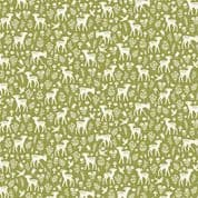 9561 - Little Ones - Deer - Cream on Green - 193_G - Cotton Fabric