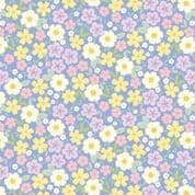 9575 - Dear Spring - Primrose Prairie - Dusky Mid Blue - Cassandra Connolly - CC68.2 - Cotton Fabric