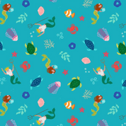 9584 - Small Things Fairytales - The Little Mermaid - Lewis & Irene - SM116 - Cotton Fabric