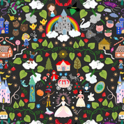 9597 - Small Things Fairytales - Fairytale Collage - Lewis & Irene - SM129 - Cotton Fabric
