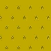 9605 - Sun Print 2026 - Cabin on Moss Green- Makower UK - 10047_V - Cotton Fabric