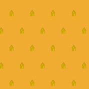 9606 - Sun Print 2026 - Cabin on Sunny Orange - Makower UK - 10047_Y - Cotton Fabric