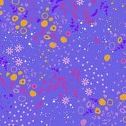 9607 - Sun Print 2026 - Equanimity on Tanzanite Blue - Makower UK - 10048_B - Cotton Fabric