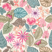 9625 - Botanical Oasis - Botanical Flora on Cream - Lewis & Irene - A982A - Cotton Fabric