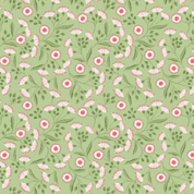 9633 - Botanical Oasis - Tropical Flower on Green - Lewis & Irene - A984C - Cotton Fabric