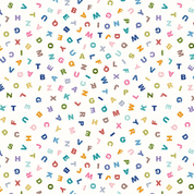 9647 - Animal Alphabet - Letters on Cream- Lewis & Irene - A972A - Cotton Fabric