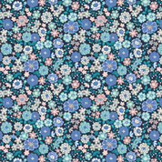 9666 - Boho Blooms - Boho Blooms on Navy Blue - Lewis & Irene - L16D - Cotton Fabric