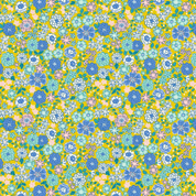 9667 - Boho Blooms - Boho Blooms on Mustard Yellow - Lewis & Irene - L16E - Cotton Fabric