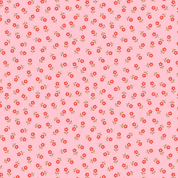 9671 - Boho Blooms - Little Red Daisies on Pink - Lewis & Irene - L17C - Cotton Fabric
