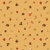 A Winter Nap - 7887 - Foliage & Friends on Honey - Lewis & Irene A563.2 - Cotton Fabric
